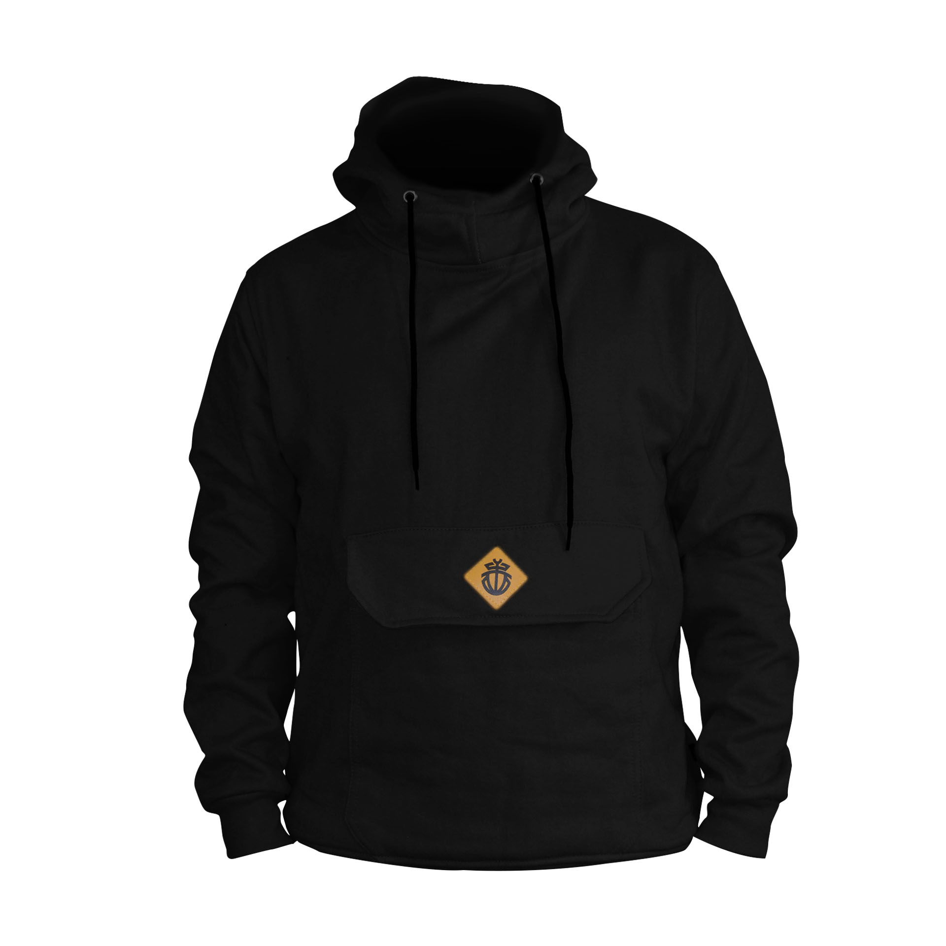 SUDADERA KANGURO NEGRO